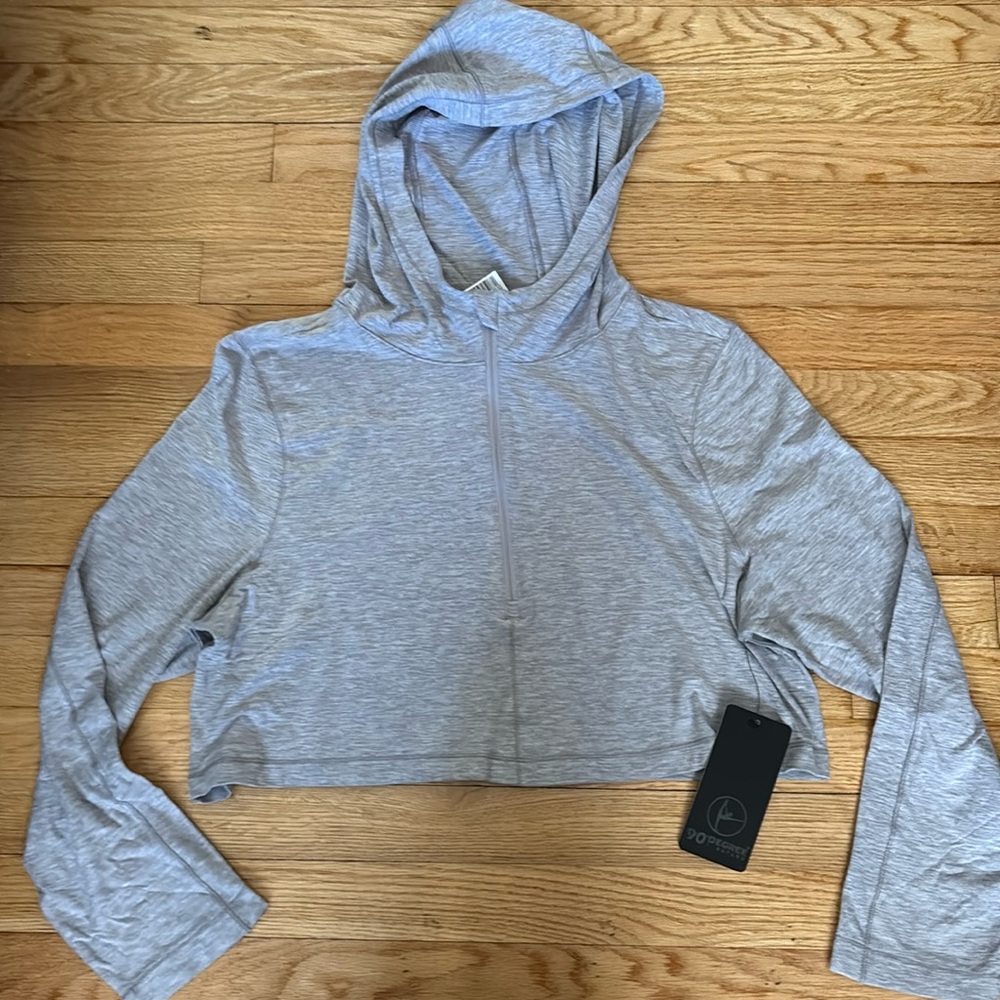 New 90 Degree Flex Workout Crop Hoodie
